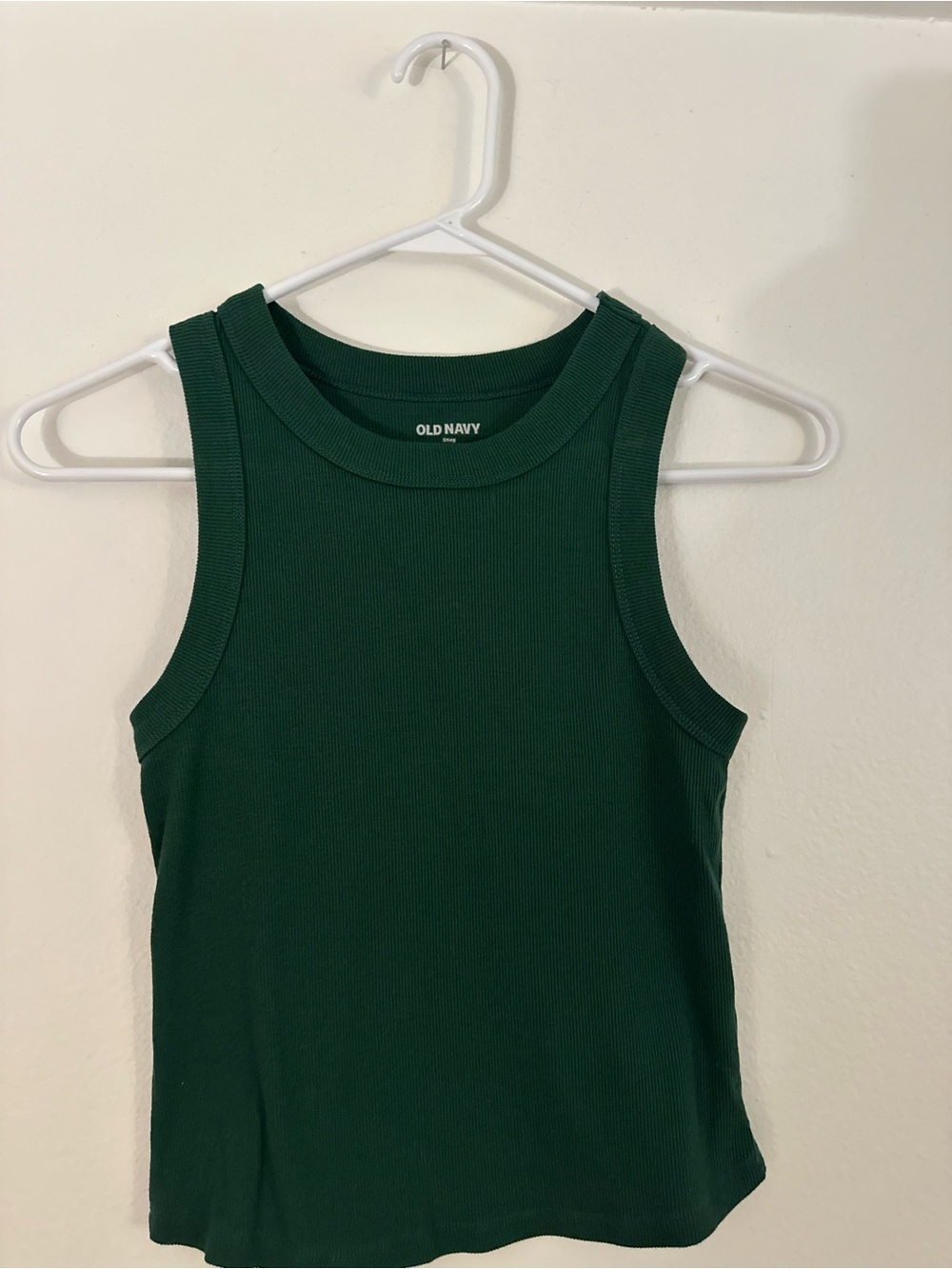Old Navy Dark Green Ribbed Tank Top